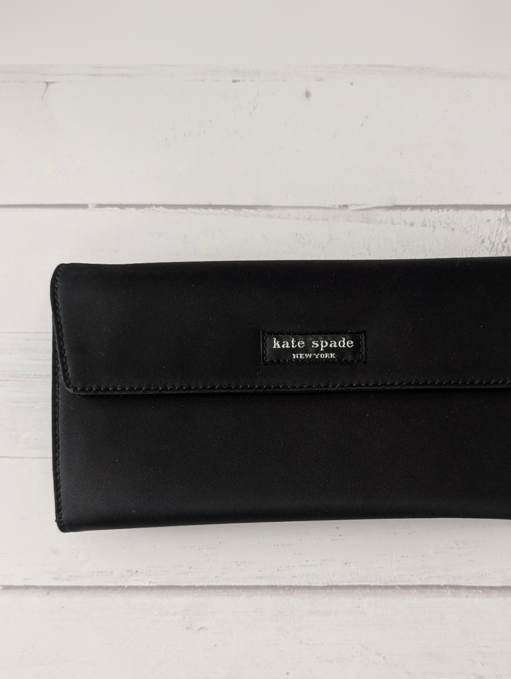 Kate Spade New York Iconic black nylon wallet billfold